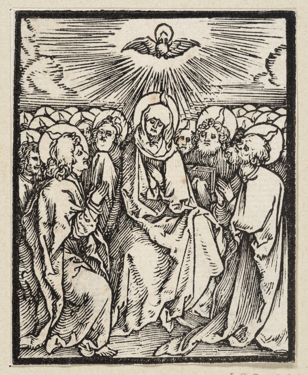 Seslání Ducha svatého (z: Postilla, 43 dřevořezů) od Albrecht Dürer
