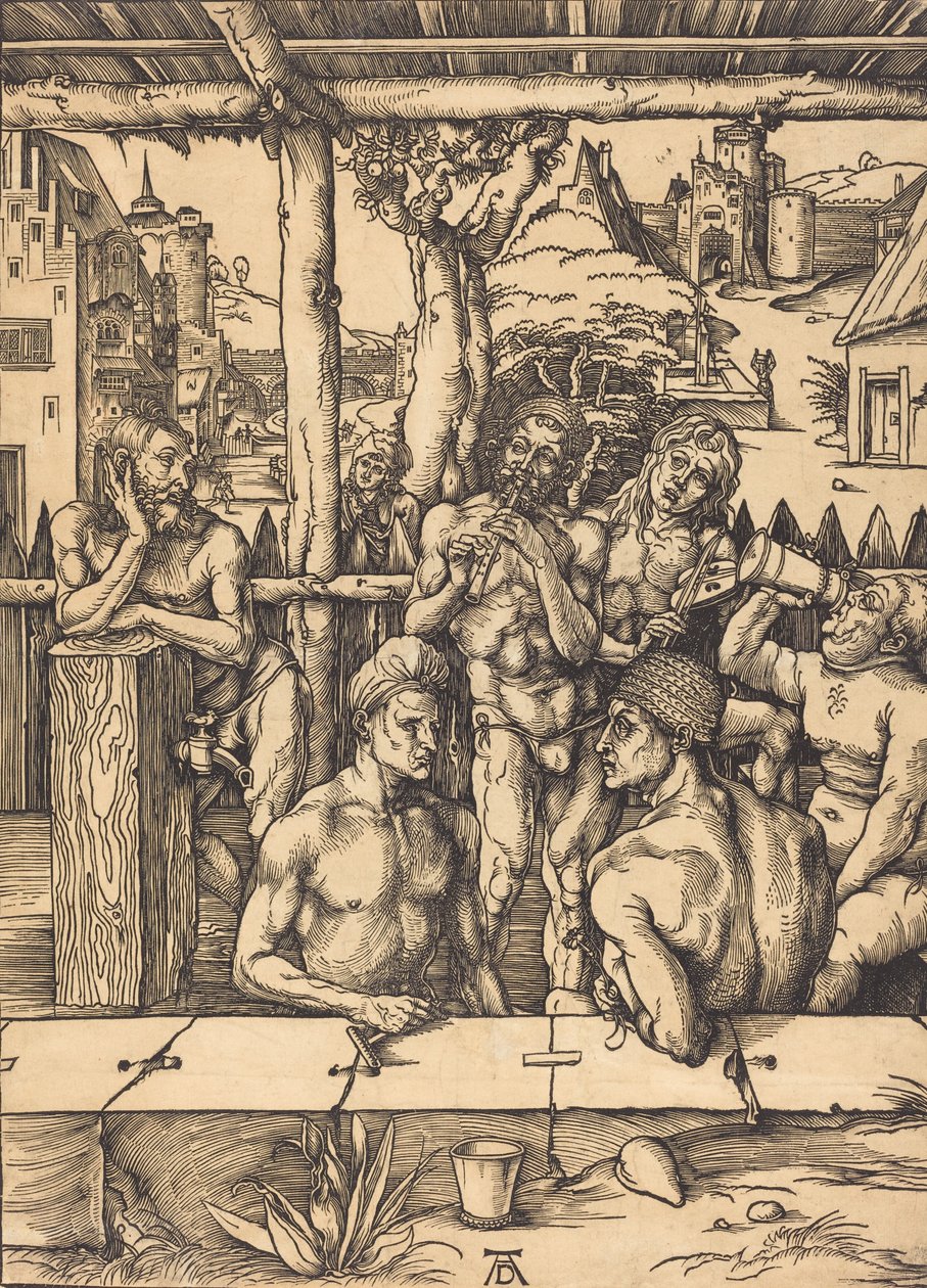 Lázeňský dům, c. 14961497. od Albrecht Dürer