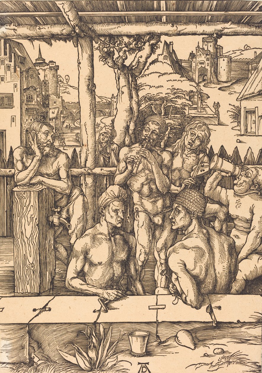 Lázeňský dům, c. 14961497. od Albrecht Dürer