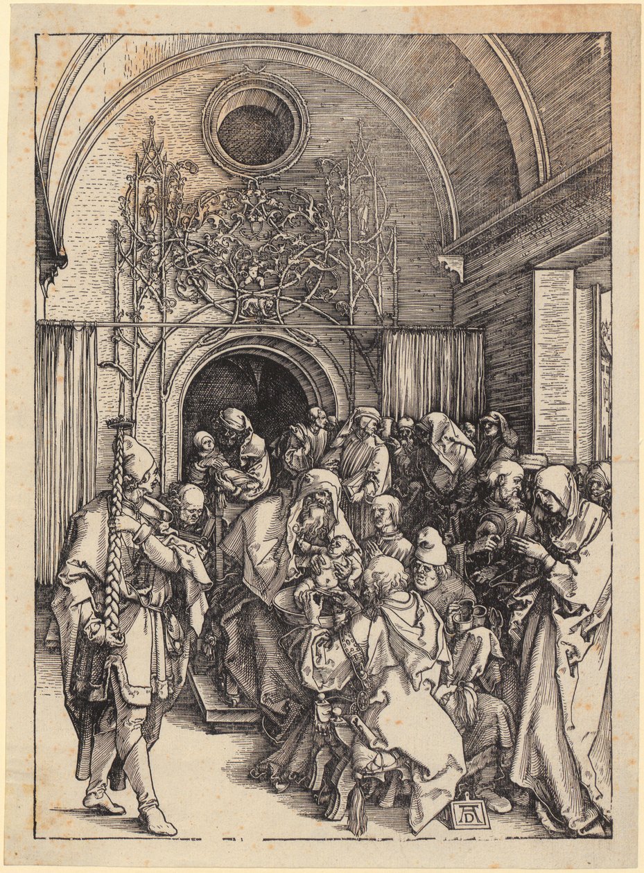 Obřízka Krista, list 11 ze série „Život Panny Marie“ od Albrecht Dürer