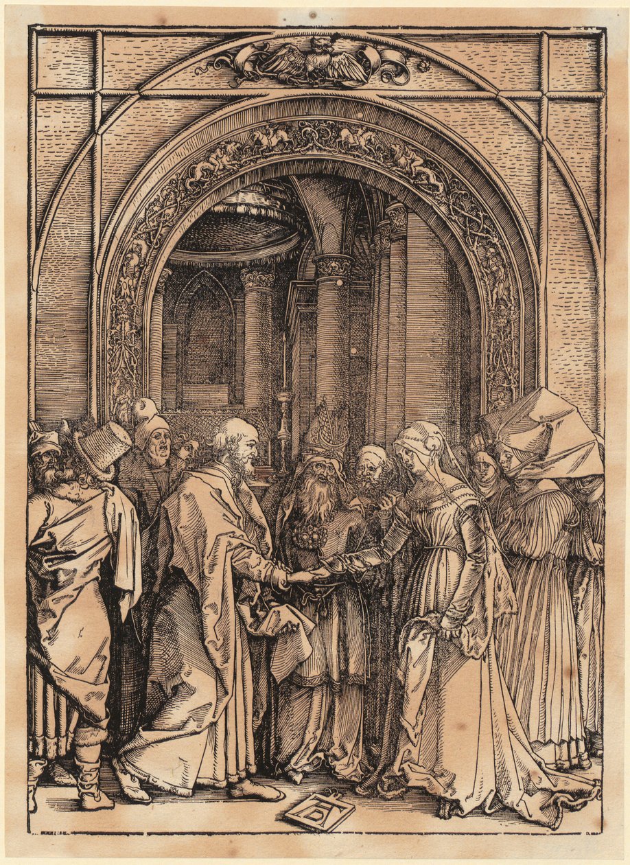 Obřízka Krista, list 11 ze série „Život Panny Marie“ od Albrecht Dürer