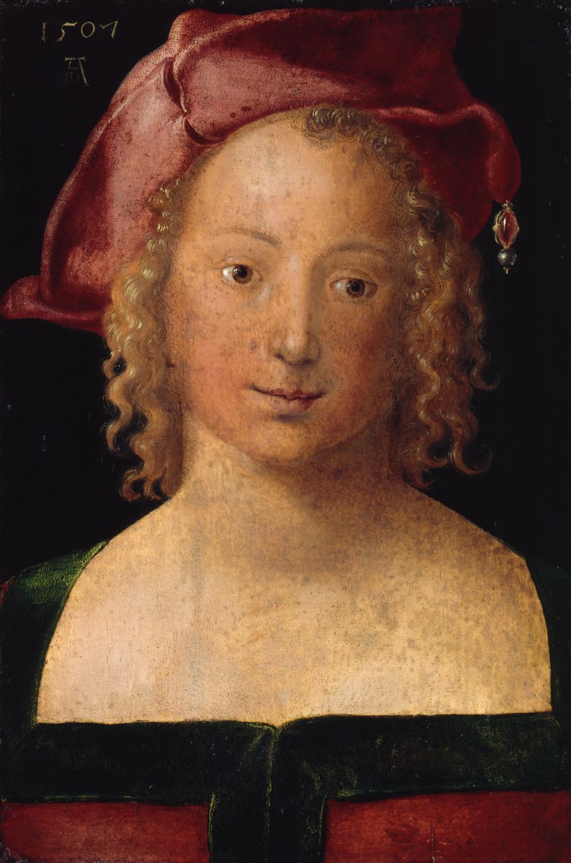 Portrét dívky s červenou baretkou od Albrecht Dürer