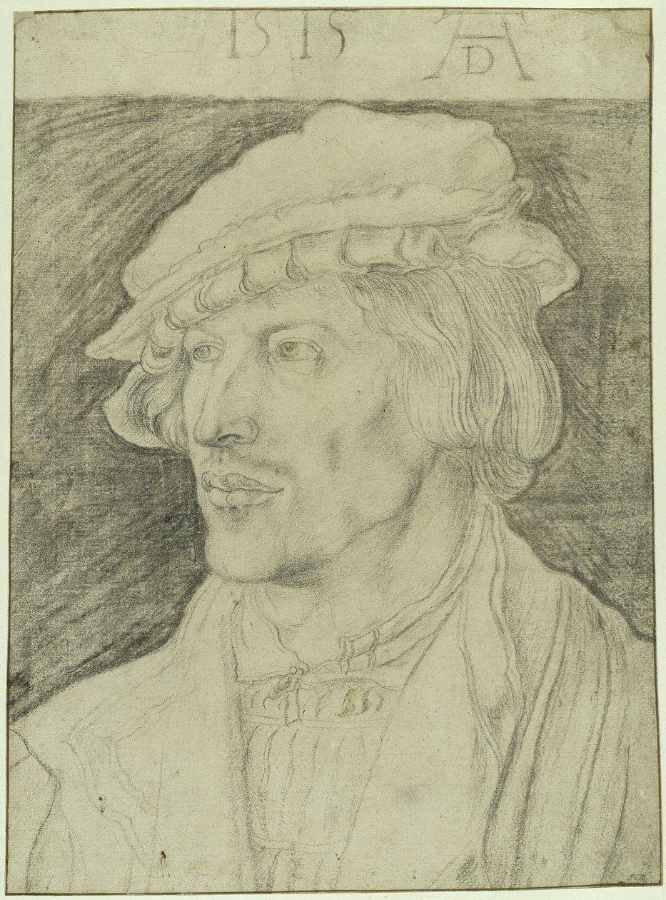 Portrét bez vousů mladého muže, pohled zleva od Albrecht Dürer