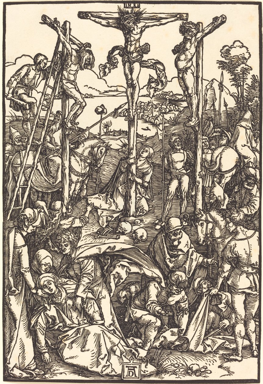 Kalvárie se třemi kříži od Albrecht Dürer