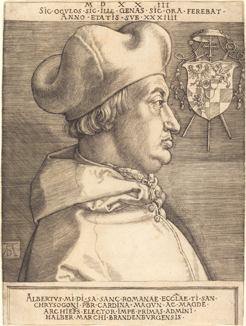 Kardinál Albrecht Braniborský ("velký kardinál") od Albrecht Dürer