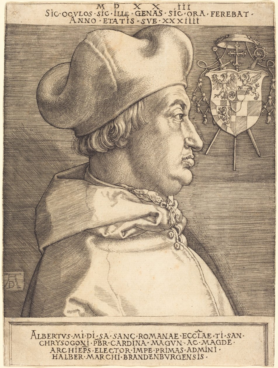 Kardinál Albrecht z Braniborska („Velký kardinál“) od Albrecht Dürer