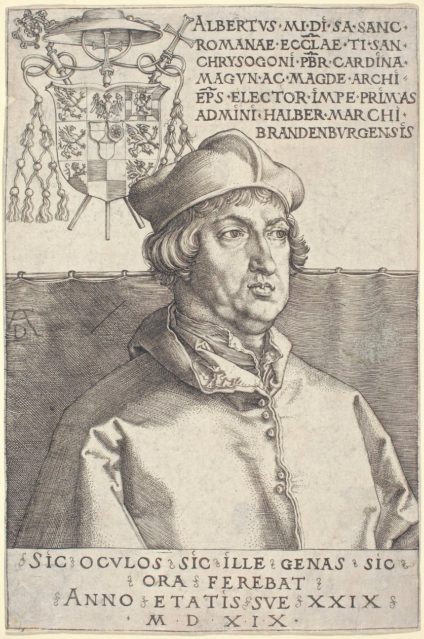 Kardinál Albrecht Braniborský („Malý kardinál“) od Albrecht Dürer