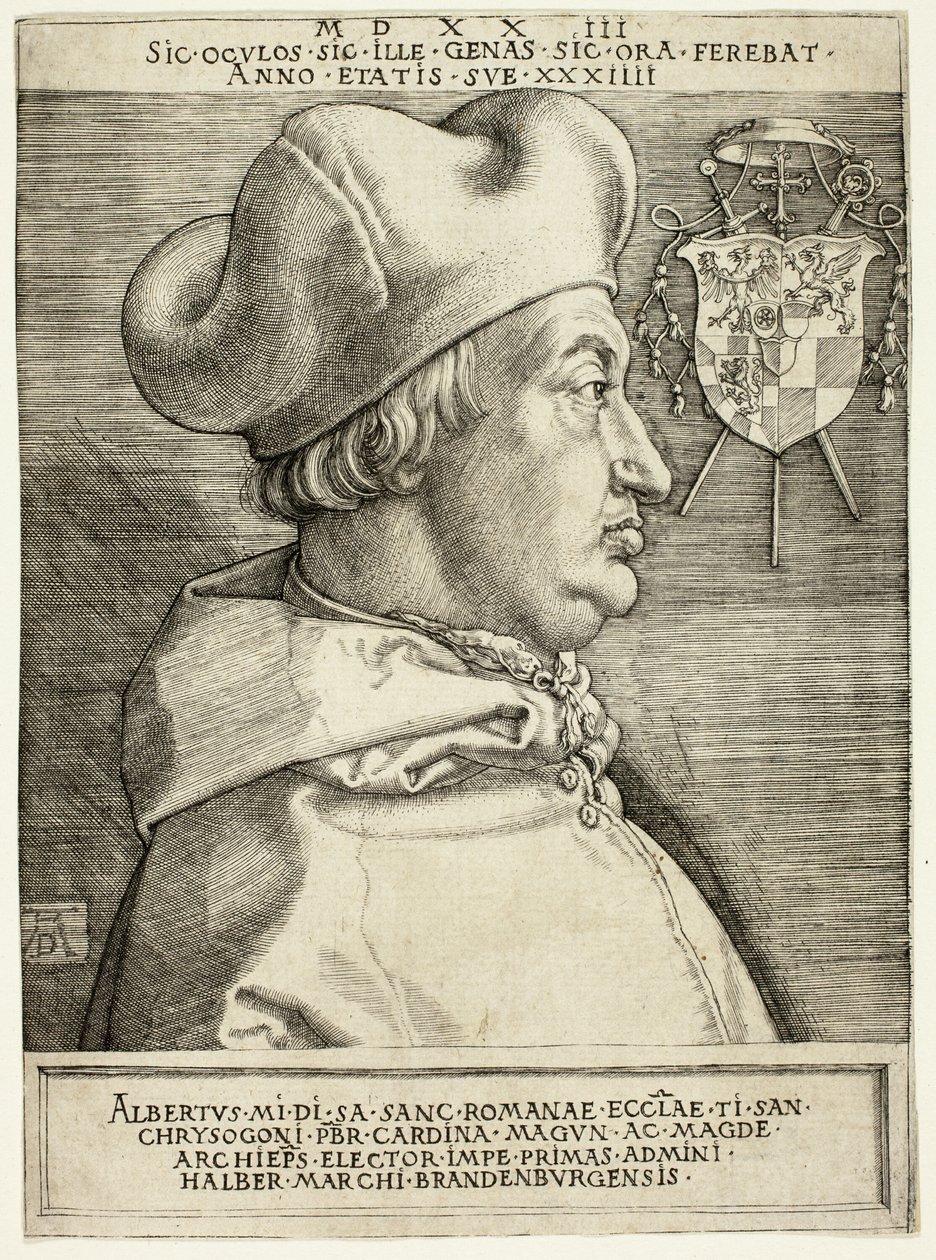 Kardinál Albrecht Braniborský (Velký kardinál) od Albrecht Dürer