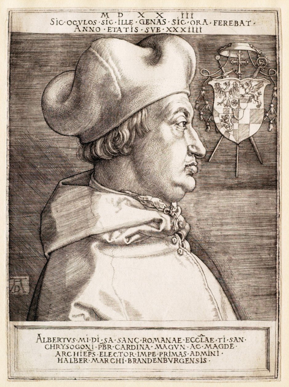 Kardinál Albrecht Braniborský (Velký kardinál) od Albrecht Dürer