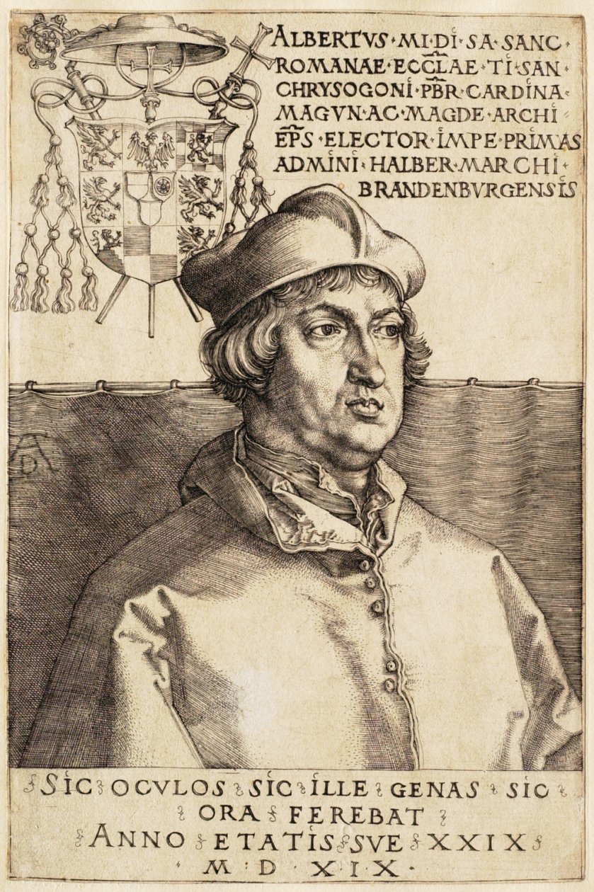 Kardinál Albrecht Braniborský (Malý kardinál) od Albrecht Dürer