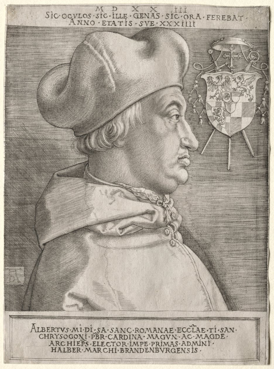 Kardinál Albrecht Braniborský - Velká deska od Albrecht Dürer