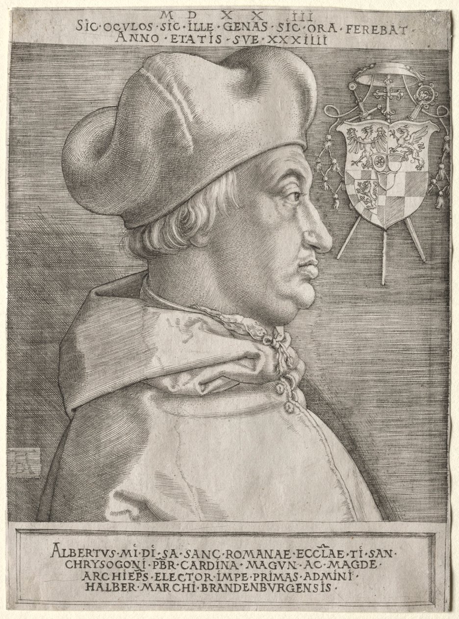 Kardinál Albrecht Braniborský - Velká deska, 1523. od Albrecht Dürer
