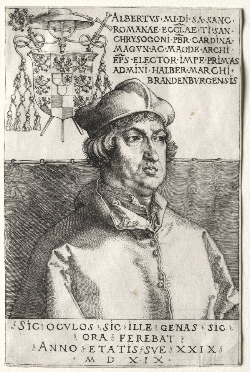 Kardinál Albrecht z Braniborska – Malý talíř od Albrecht Dürer