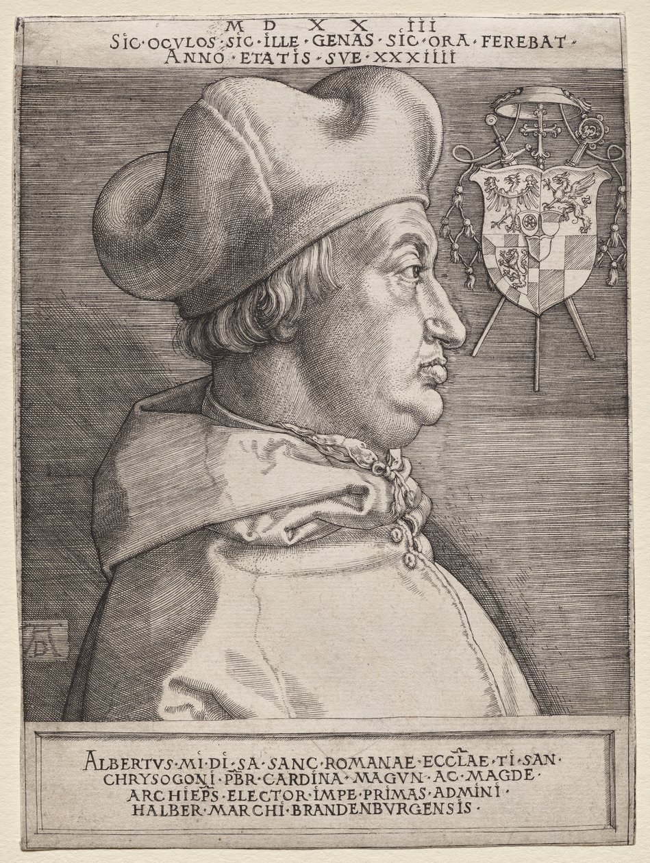 Kardinál Albrecht Braniborský - Velká deska od Albrecht Dürer