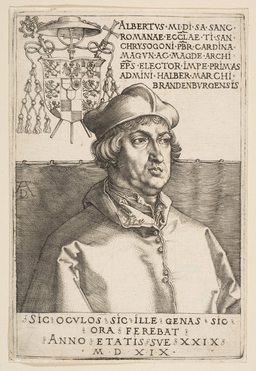 Kardinál Albrecht Braniborský, 1519. od Albrecht Dürer