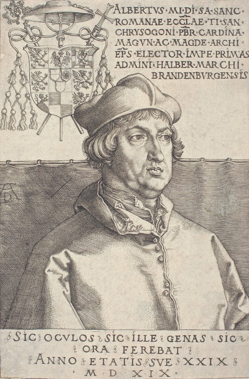 Kardinál Albrecht Braniborský Malý kardinál, 1519. od Albrecht Dürer