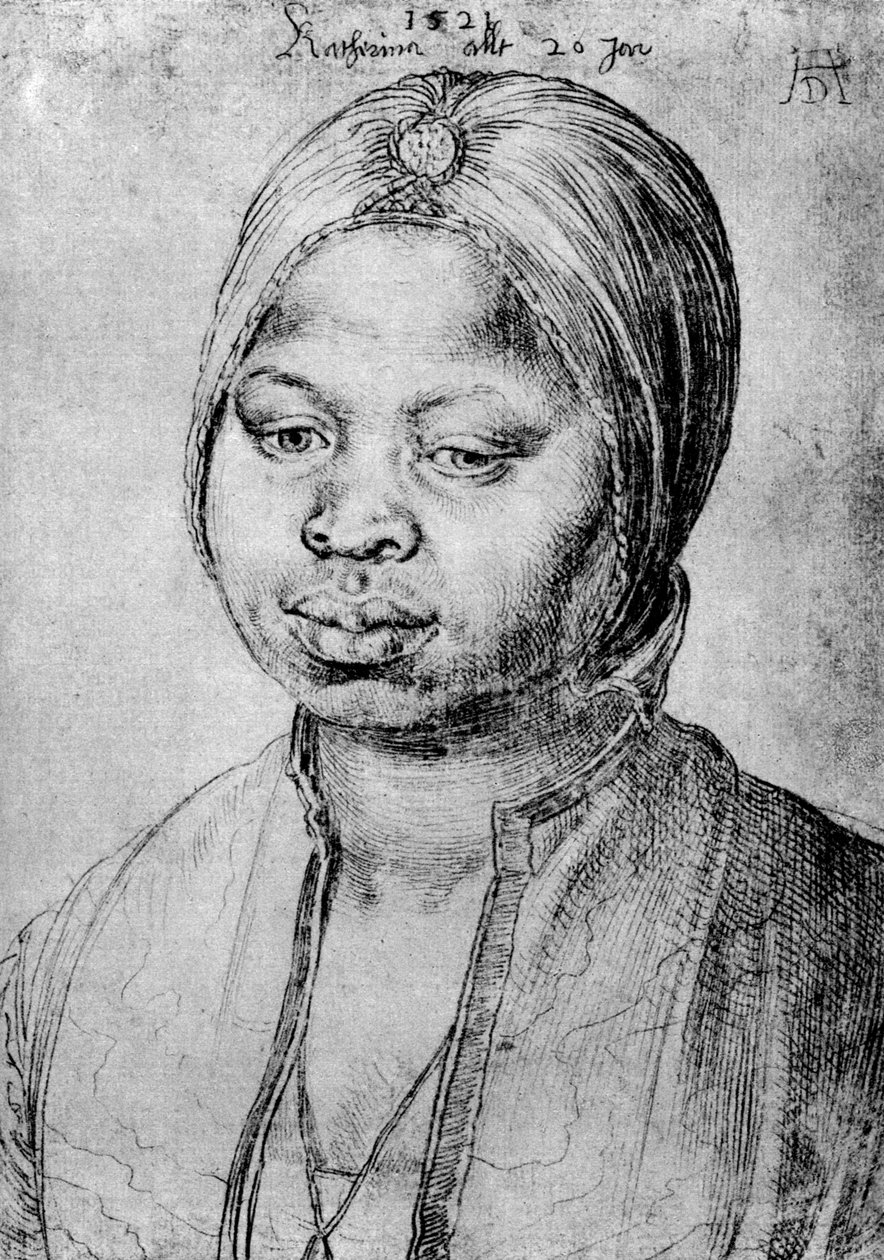 Catherine, mulatta portugalského Bradao, 1521, 1936 od Albrecht Dürer