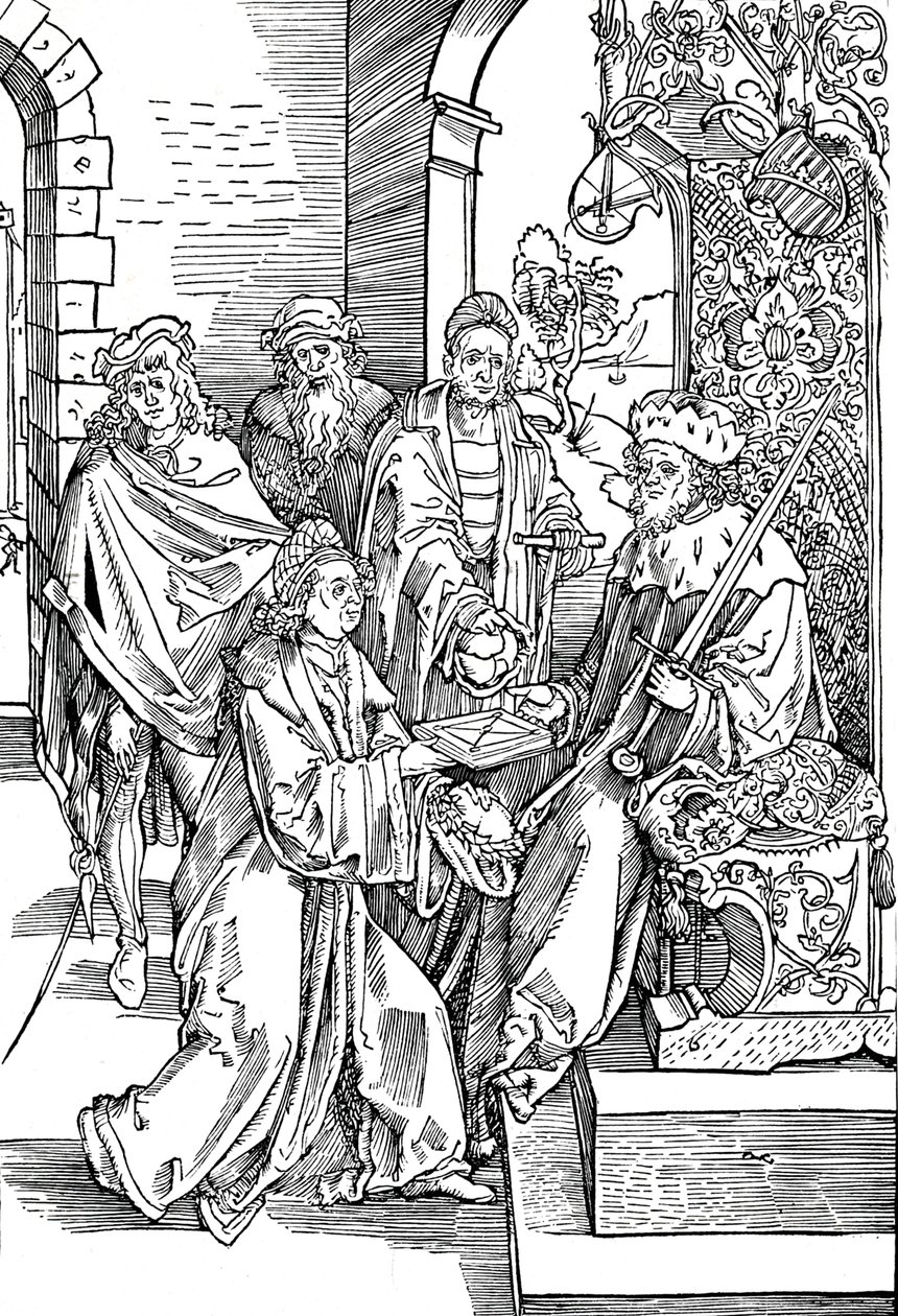 Celtes představuje svou knihu saskému kurfiřtovi, 1501 1906 od Albrecht Dürer