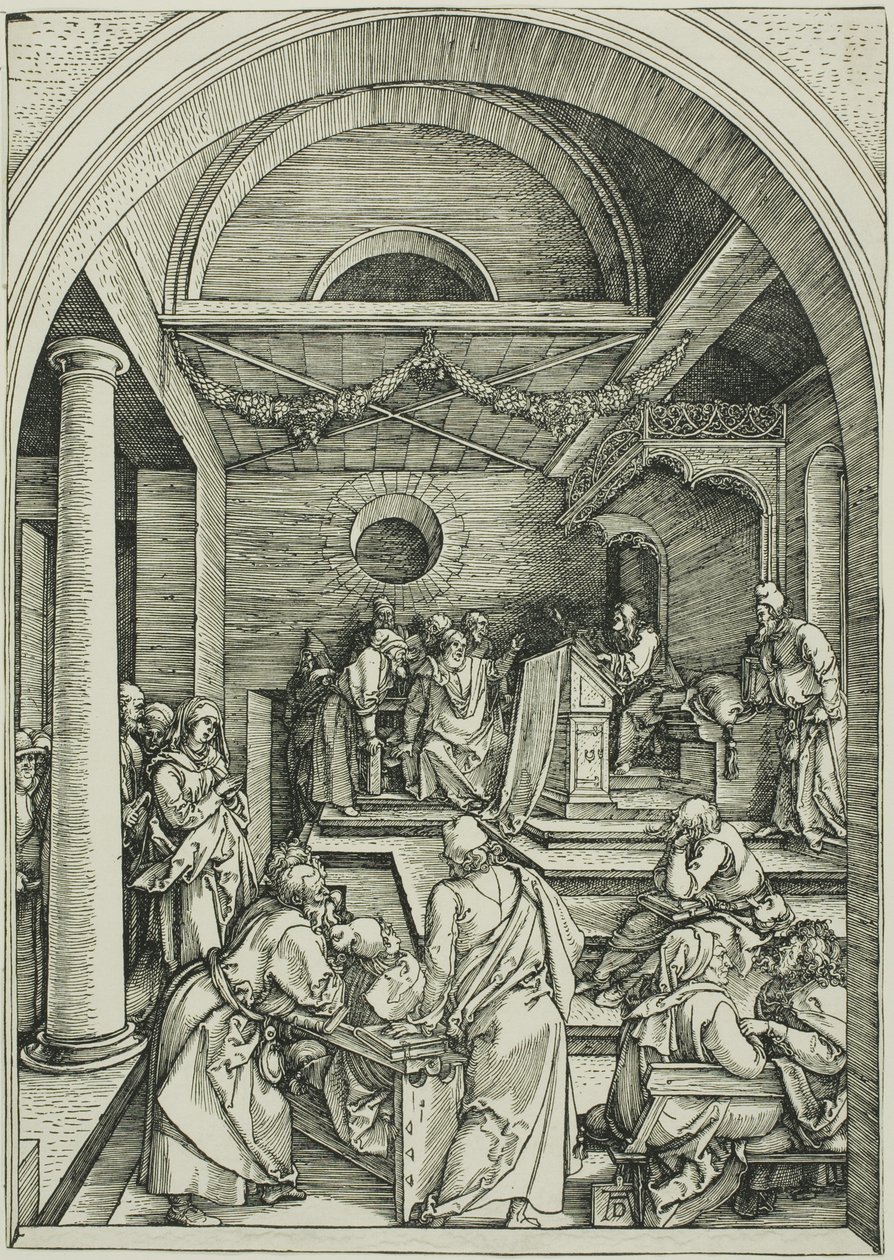 Kristus mezi lékaři, ze Života Panny od Albrecht Dürer