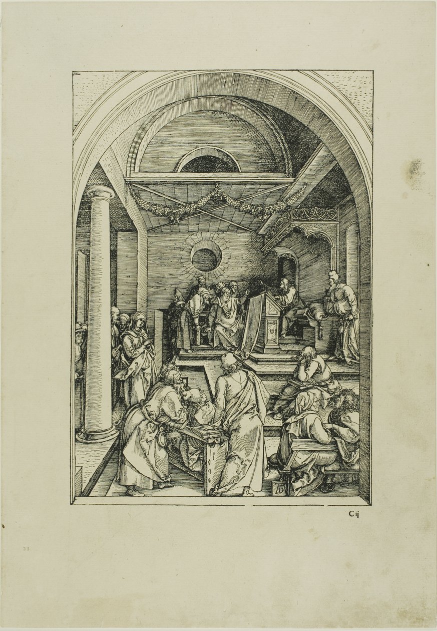 Kristus mezi lékaři, ze Života Panny od Albrecht Dürer
