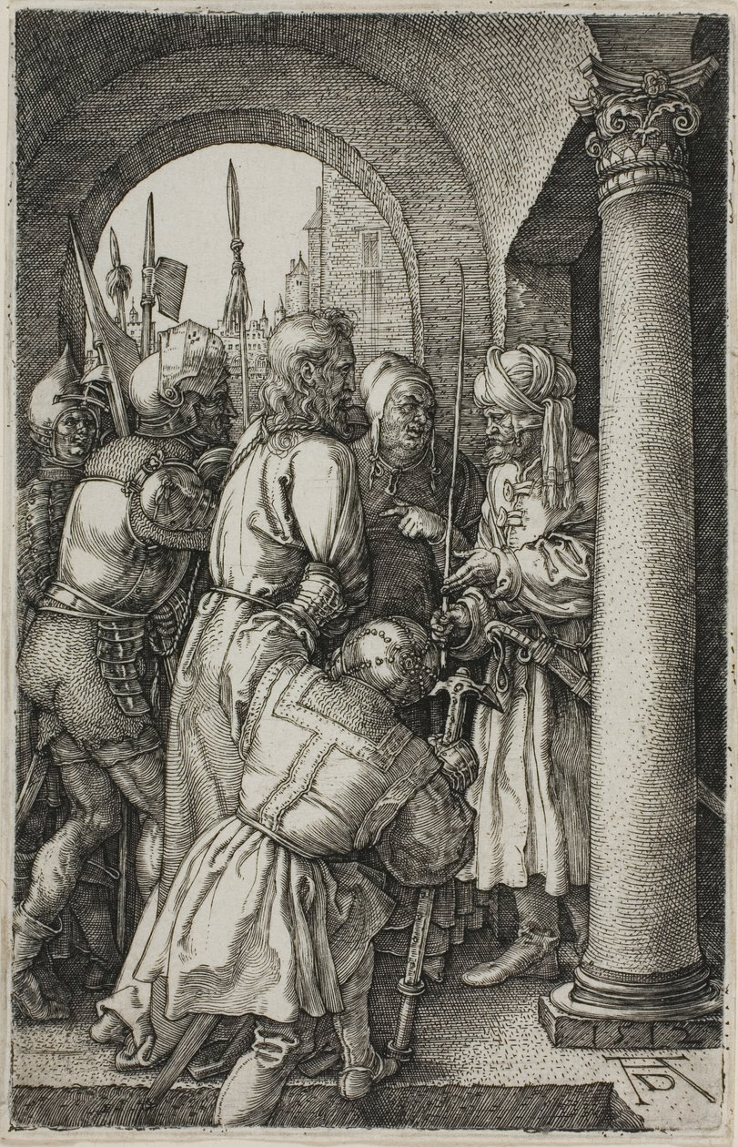 Kristus před Pilátem, z Vyrytých pašijí od Albrecht Dürer