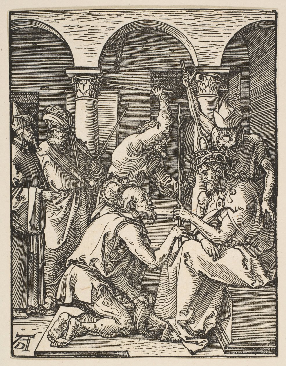 Kristus korunovaný trny, z Malé vášně, ca. 1509. od Albrecht Dürer