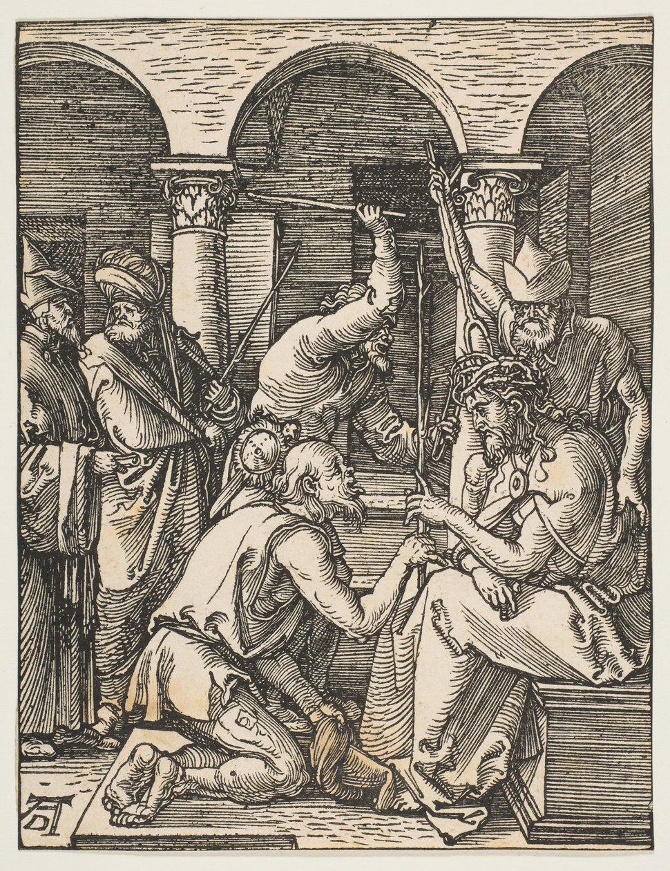 Kristus korunovaný trny, z Malé vášně, ca. 1509. od Albrecht Dürer