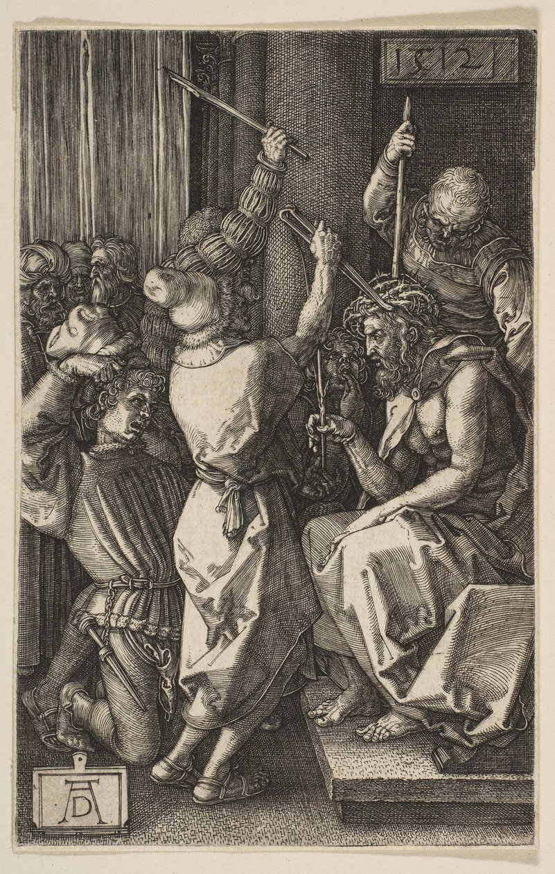 Kristus korunovaný trním, z rytých pašijí, 1512. od Albrecht Dürer