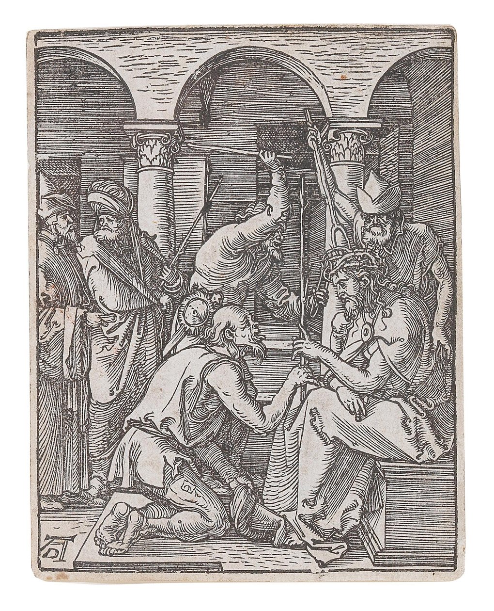 Kristus korunovaný trny, ze série Malá vášeň, asi 1509-1511. od Albrecht Dürer