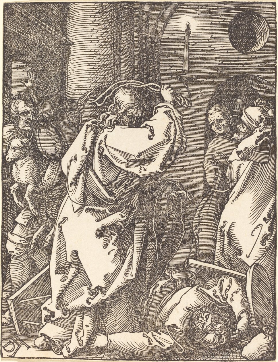 Kristus vyhání lichváře z chrámu od Albrecht Dürer