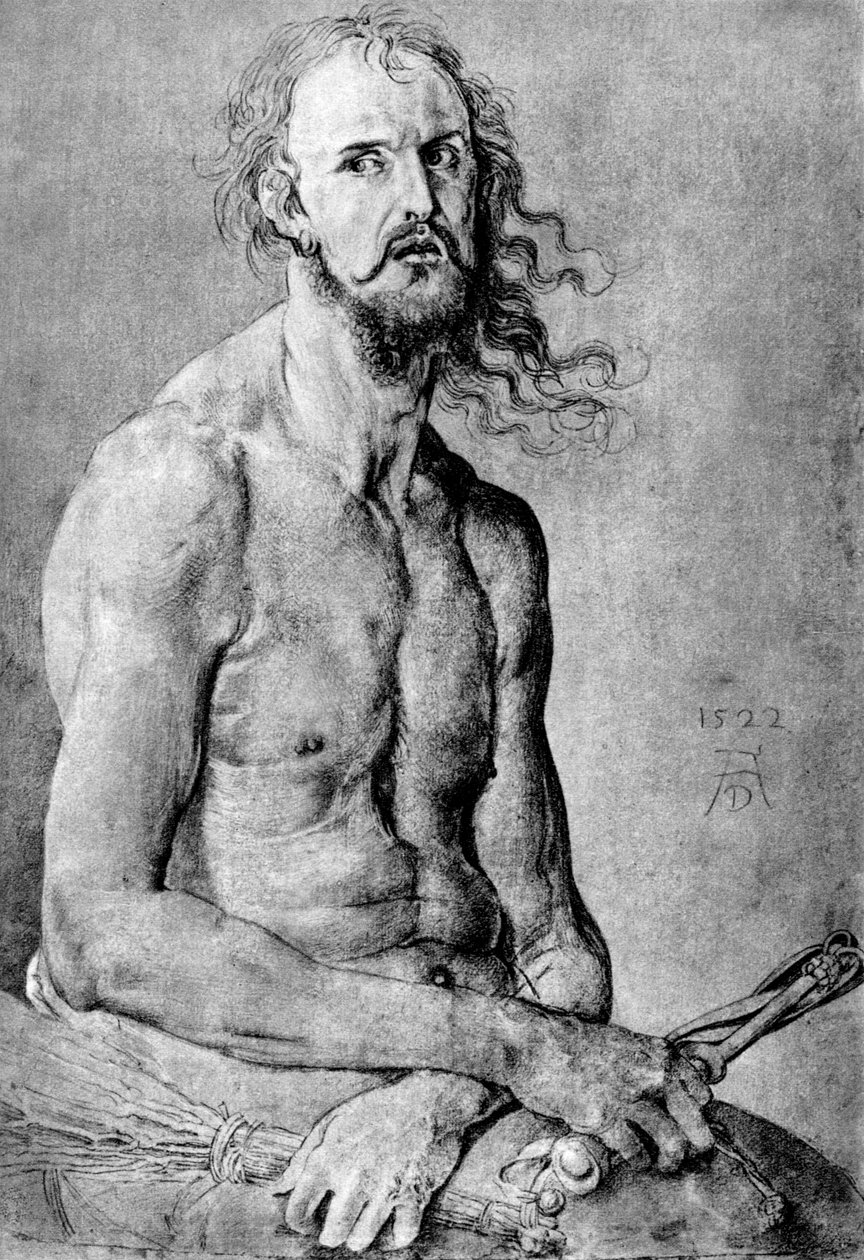 Kristus, muž smutku, s Durersovými rysy, 1522, 1936 od Albrecht Dürer