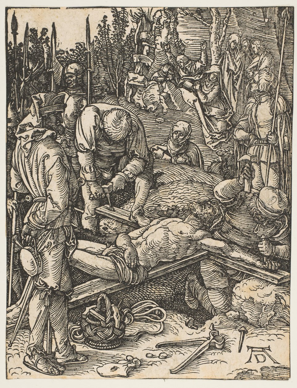 Kristus přibitý na kříž, z Malého umučení, ca. 1509. od Albrecht Dürer
