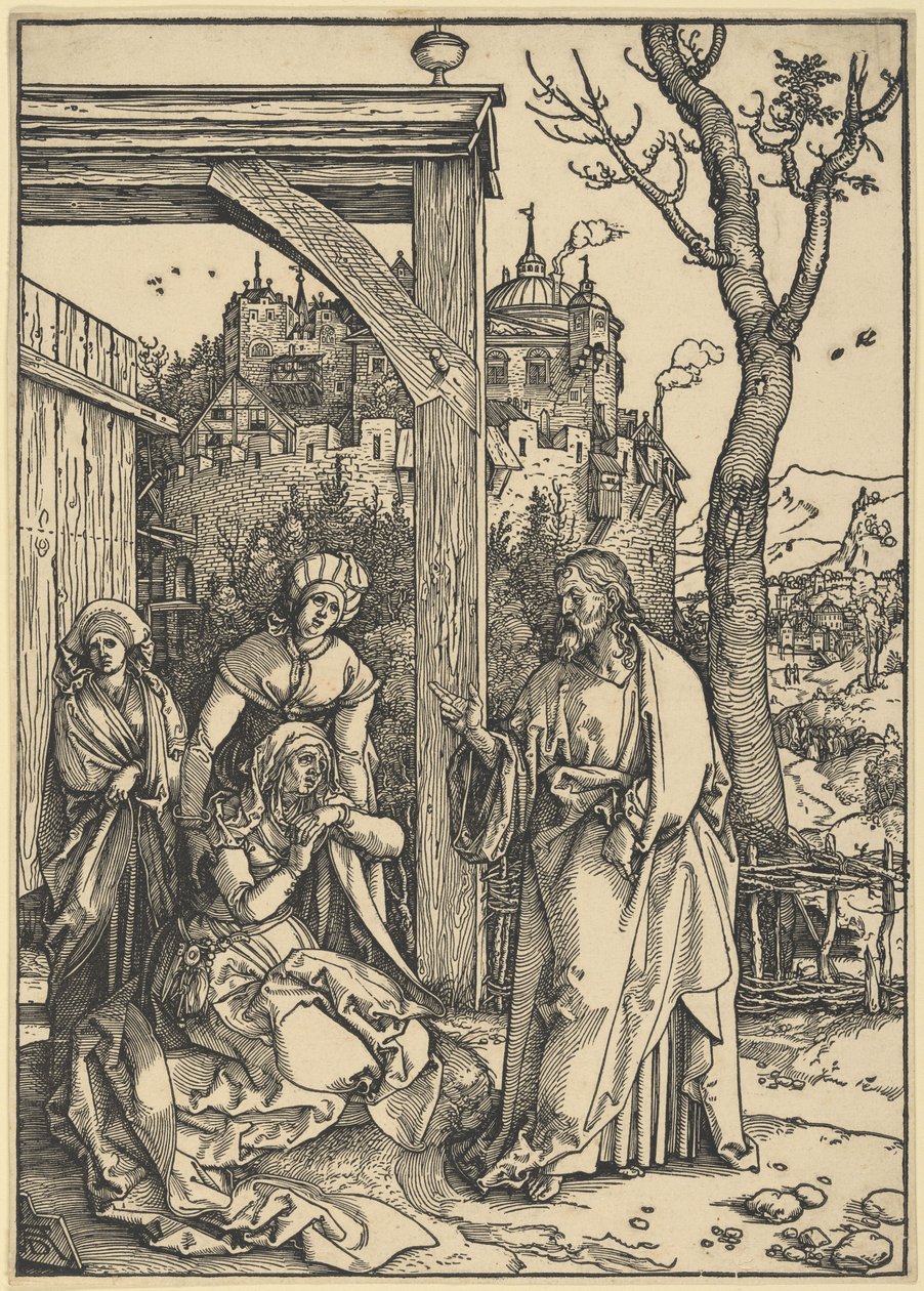 Kristus se loučí se svou matkou, ze Života Panny Marie od Albrecht Dürer