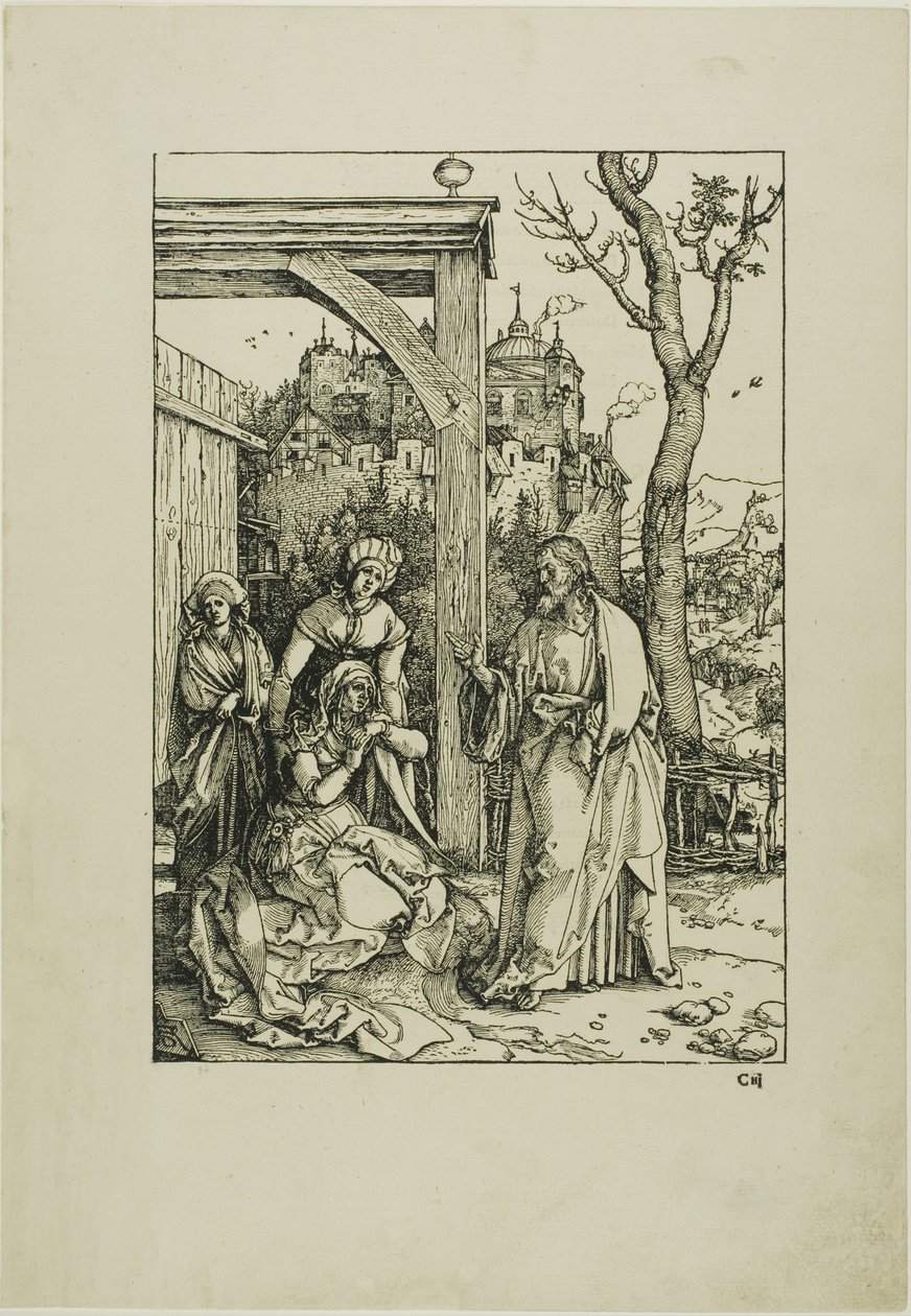 Kristus opouští svou matku, ze Života Panny od Albrecht Dürer