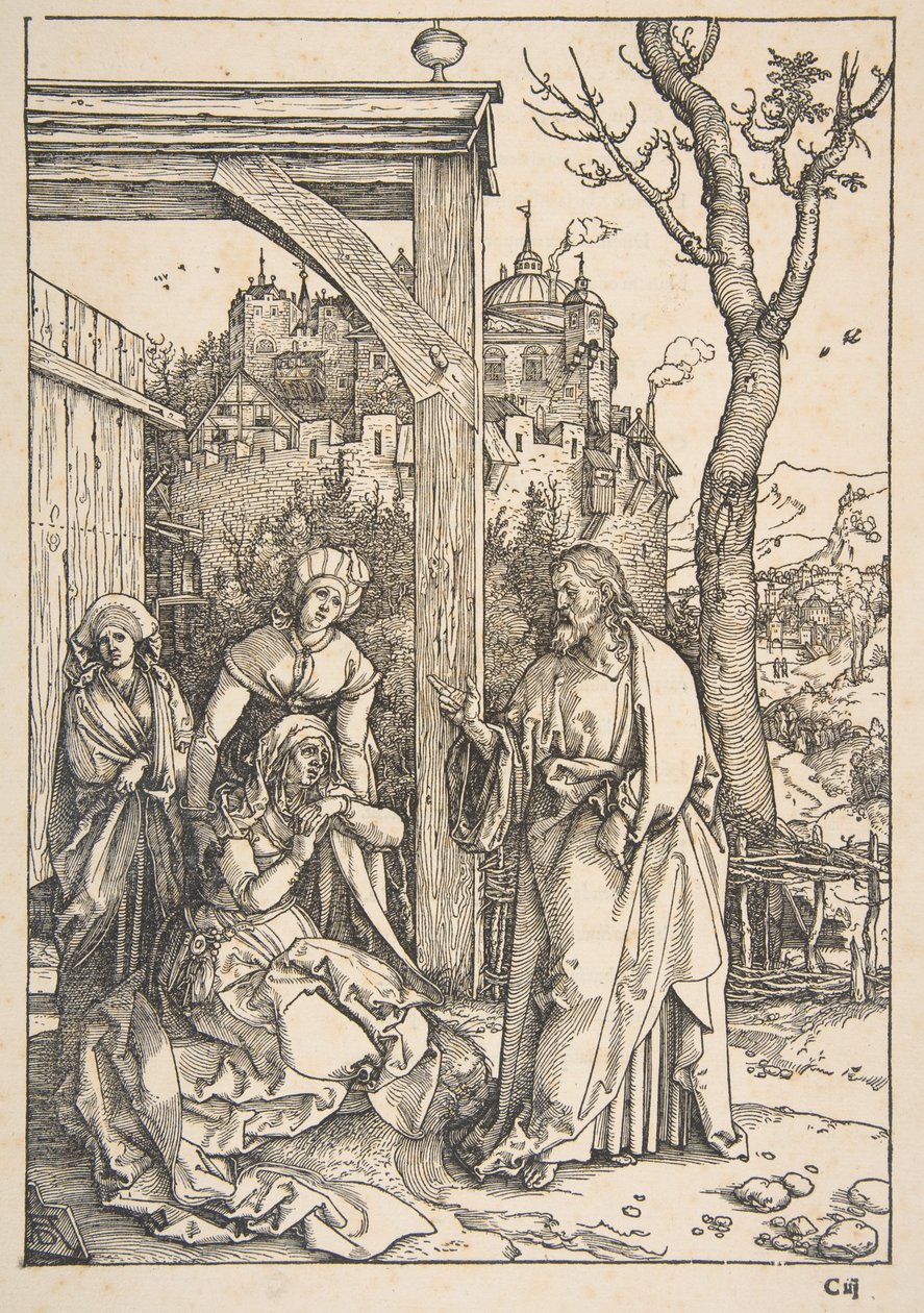 Kristus se loučí se svou matkou, z cyklu „Život Panny Marie“ od Albrecht Dürer
