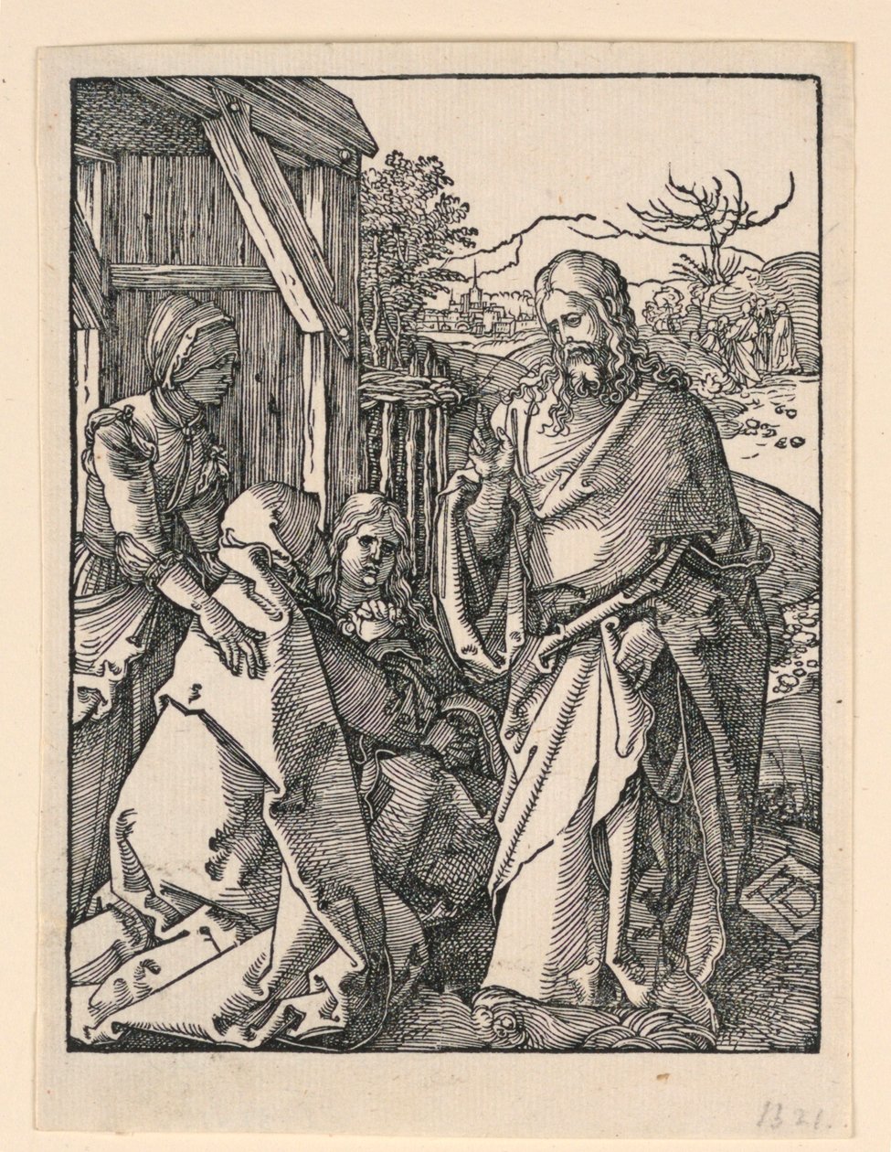 Kristus opouští svou matku, ze série Malé vášně od Albrecht Dürer
