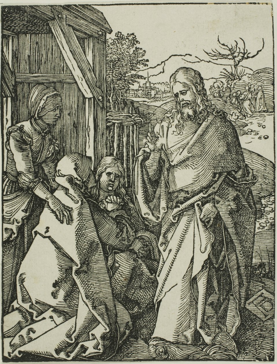 Kristus opouští svou matku, z Malého dřevořezového umučení od Albrecht Dürer