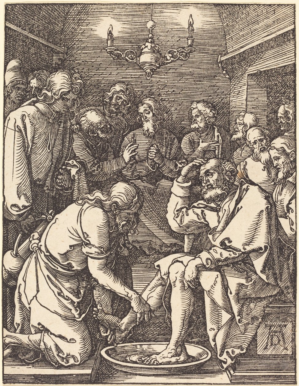 Kristus umývá nohy učedníkům od Albrecht Dürer