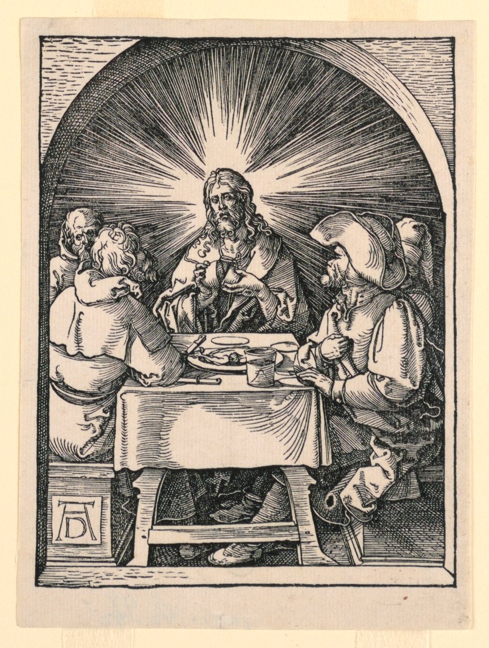 Kristus v Emauzích ze série Malé pašije od Albrecht Dürer