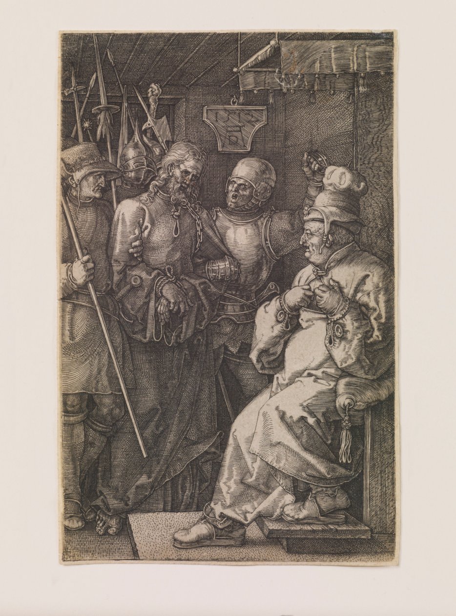Kristus před Kaifem, ze série „Vyrytá vášeň“ od Albrecht Dürer