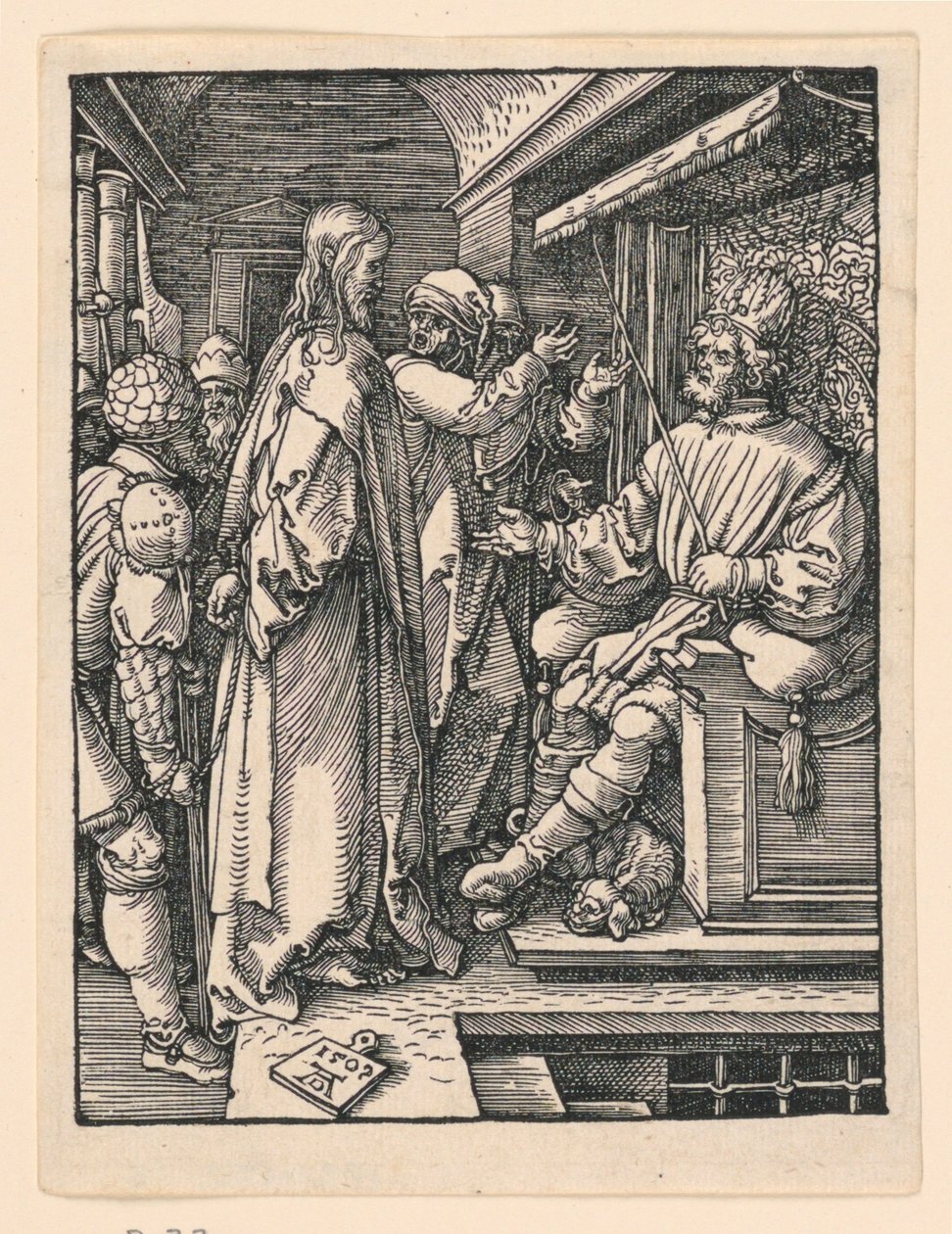 Kristus před Herodem ze série Malé pašije od Albrecht Dürer