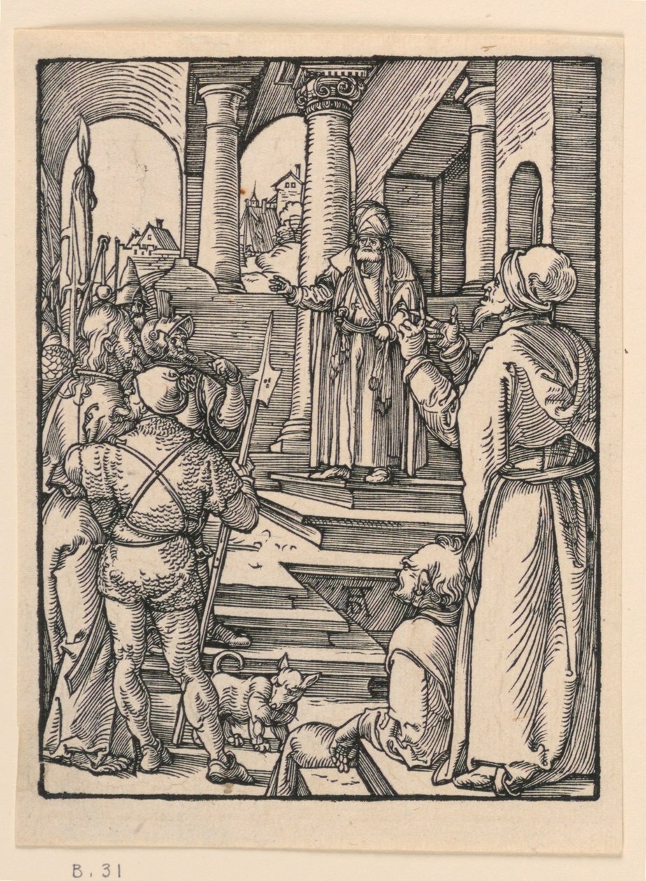 Kristus před Pilátem ze série Malé pašije od Albrecht Dürer