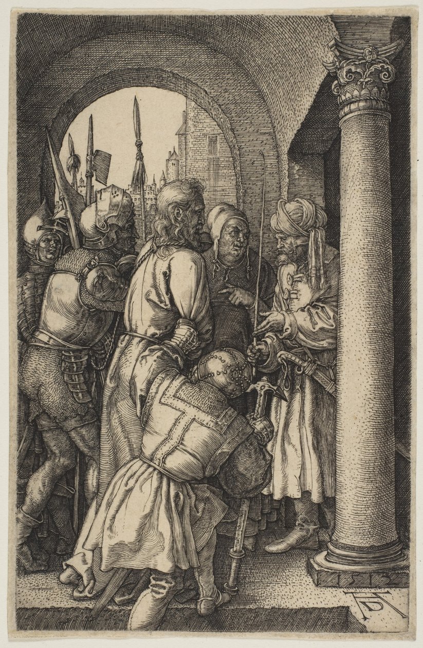 Kristus před Pilátem, z „Umučení“ od Albrecht Dürer