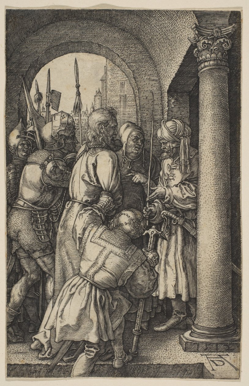 Kristus před Pilátem, z „Utrpení“ od Albrecht Dürer