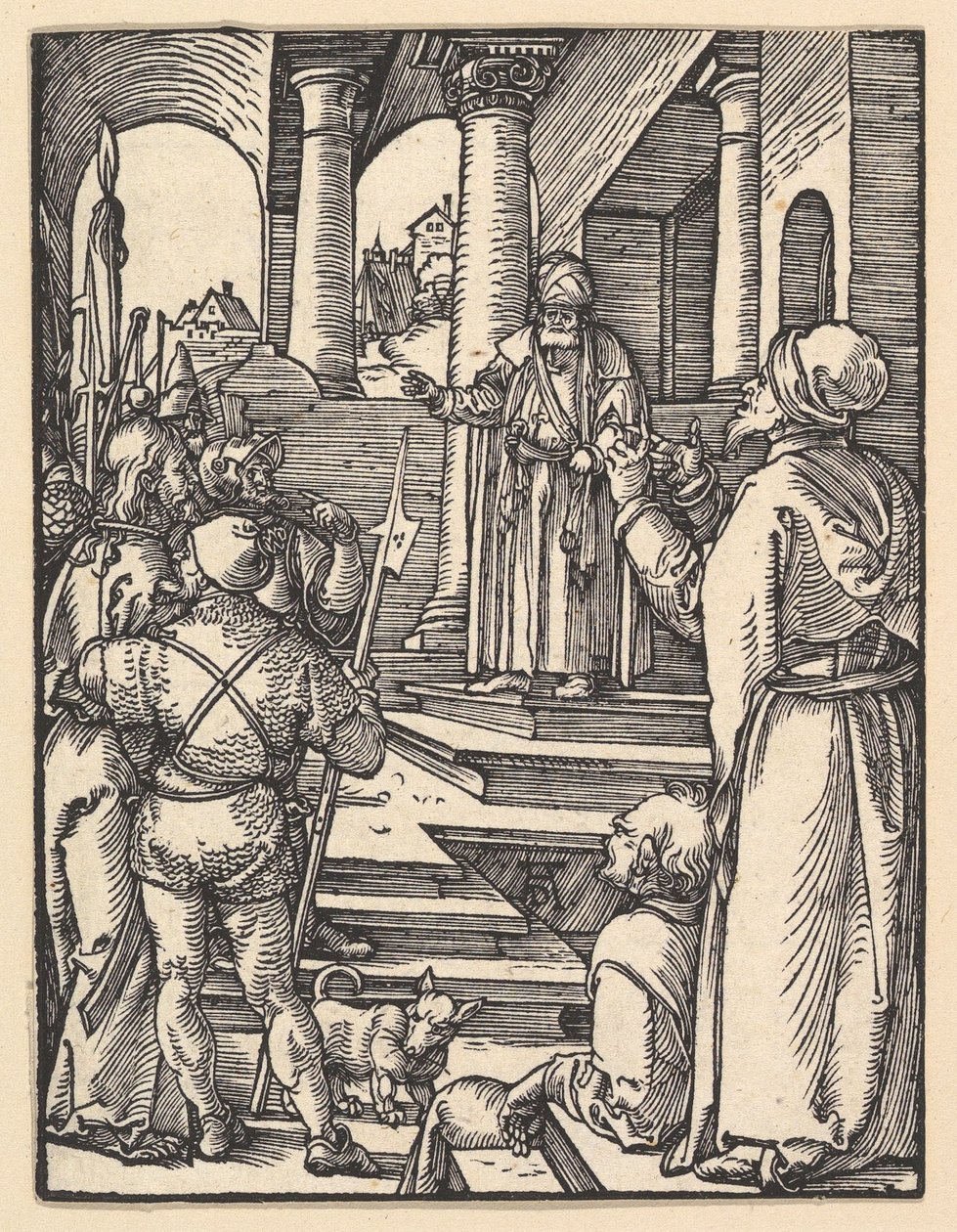 Kristus před Pilátem, z díla „Malé pašije“ od Albrecht Dürer