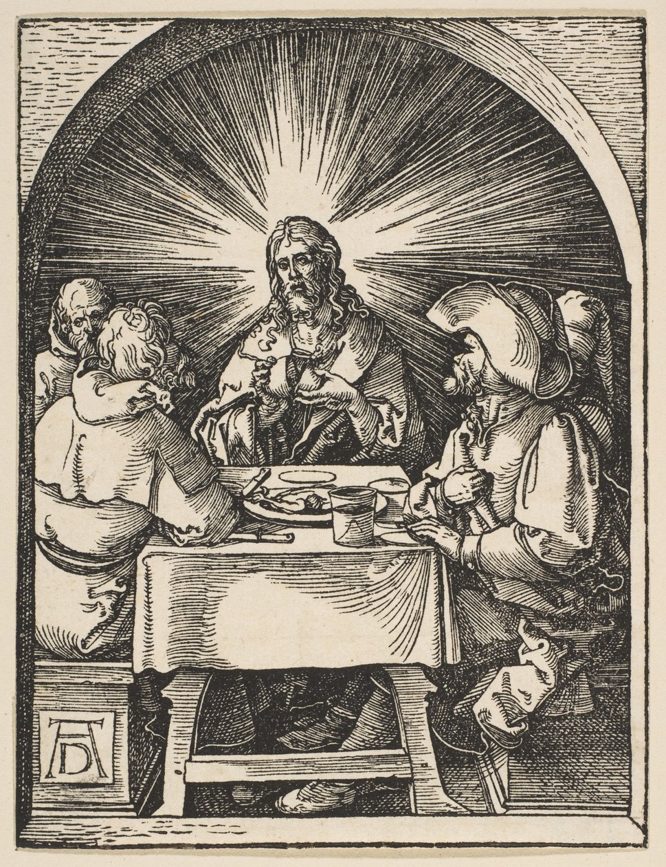 Kristus v Emauzích, z „Malých pašijí“ od Albrecht Dürer