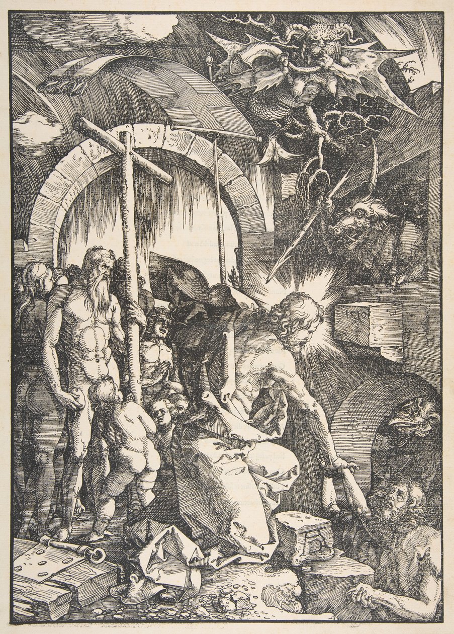 Kristus v limbu, z „Velkých pašijí“ od Albrecht Dürer