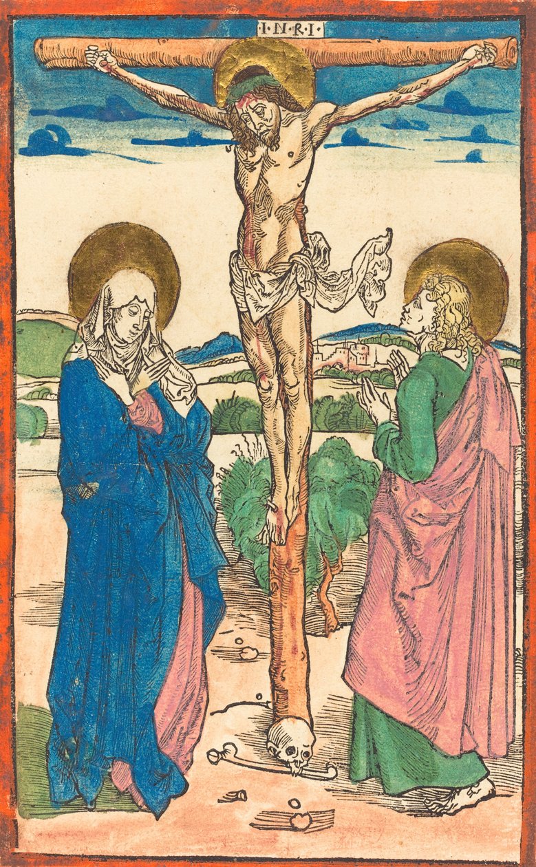 Kristus na kříži mezi Pannou a svatým Janem, 1493. od Albrecht Dürer