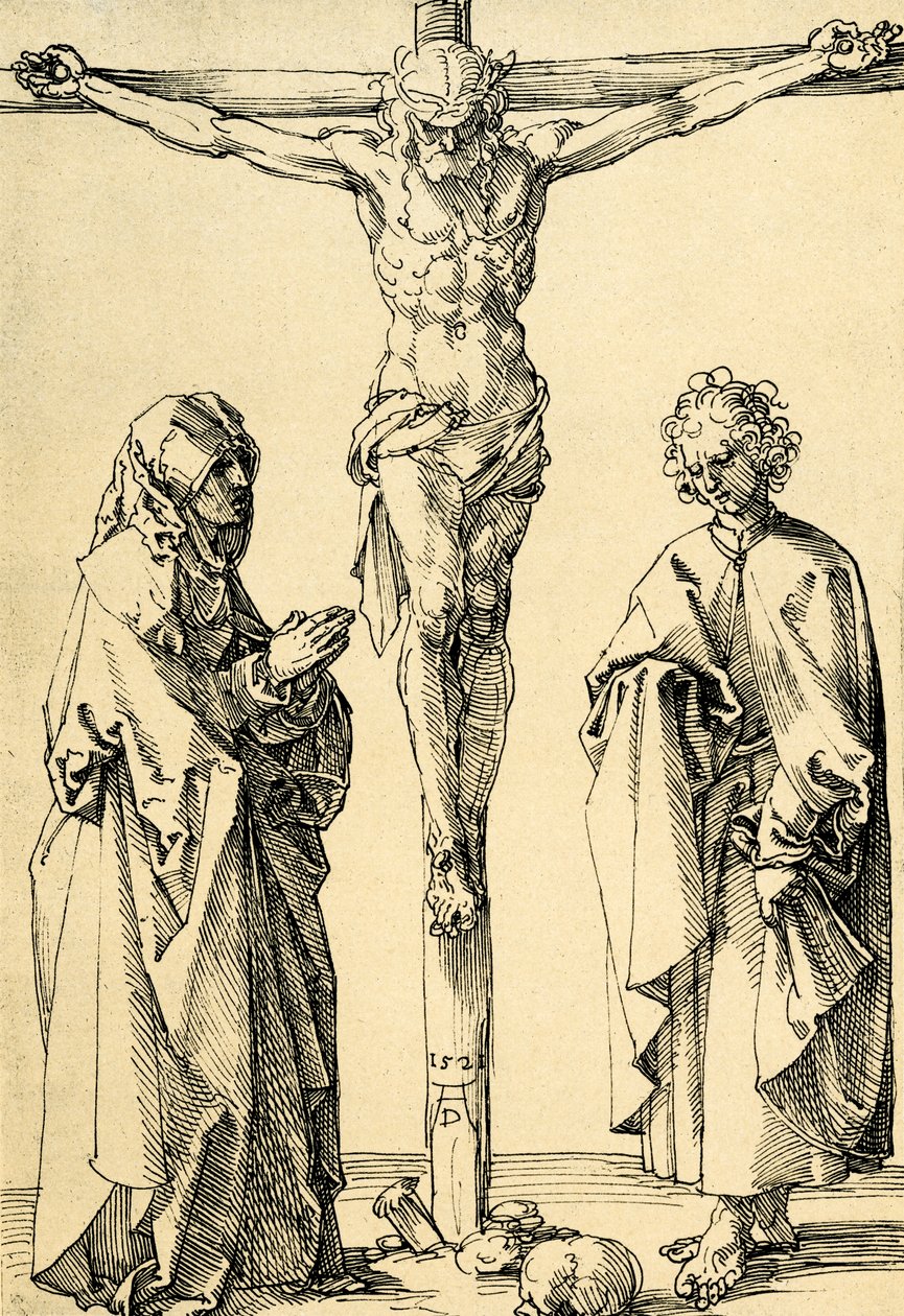 Kristus na kříži s Marií a Janem od Albrecht Dürer