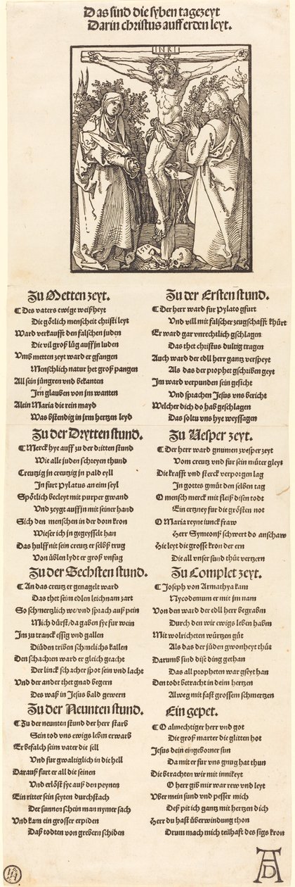Kristus na kříži s Marií a svatým Janem od Albrecht Dürer